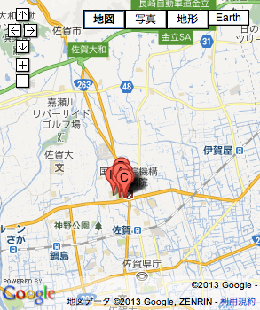 佐賀総合運動場の地図